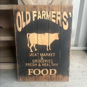 Rustic Old Farmers' Market Sign